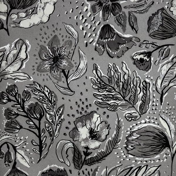Galerie GH81335-23 Wild Garden Silver Grey Wallpaper