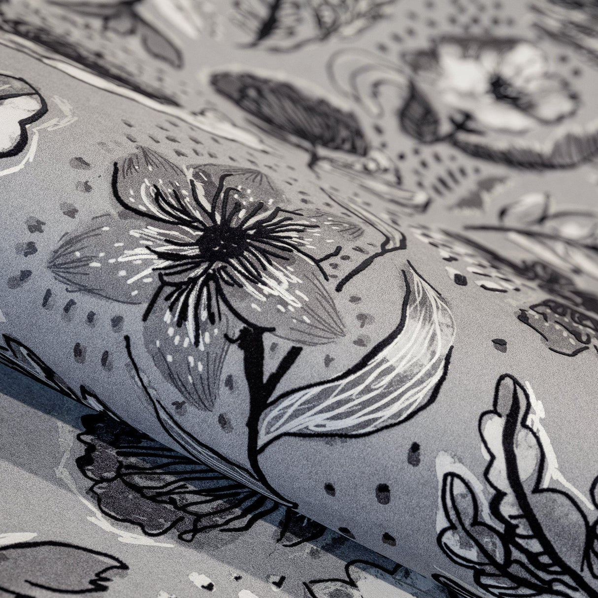 Galerie GH81335-23 Pepper Wild Garden Silver Grey Wallpaper GH81335-23 Silver Grey Wallpaper