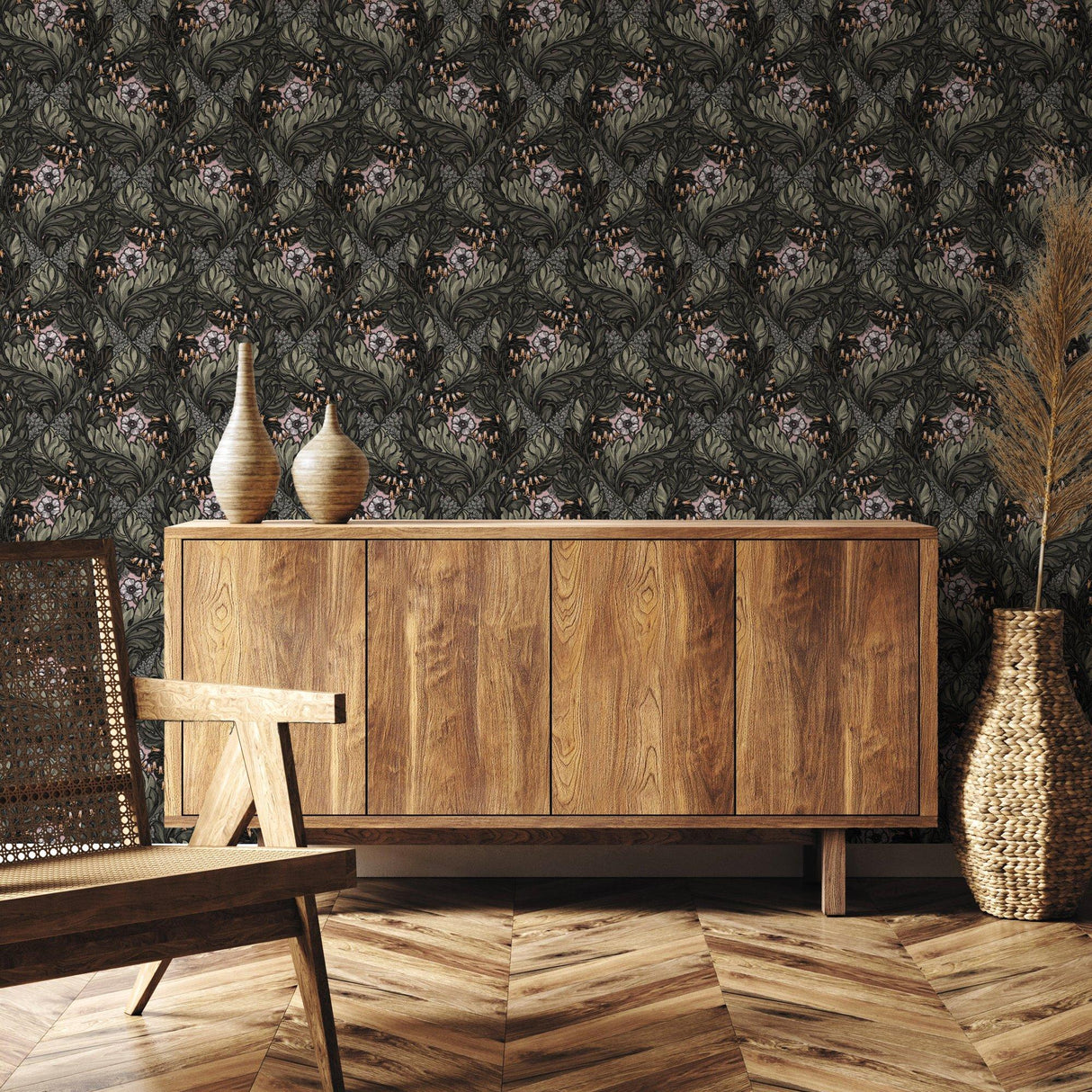 Galerie LB25108 Off The Wall Rambleicious Green Wallpaper LB25108 Green Wallpaper