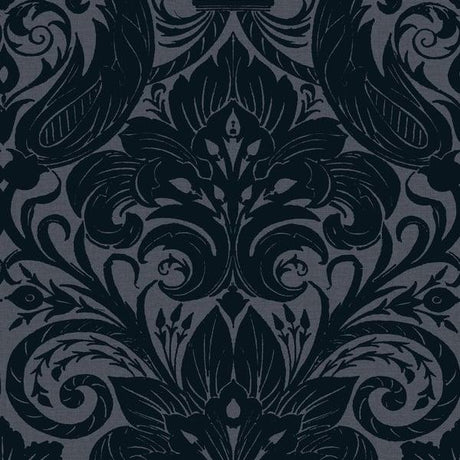Galerie LB25169 Damask Sauvage Blue Wallpaper