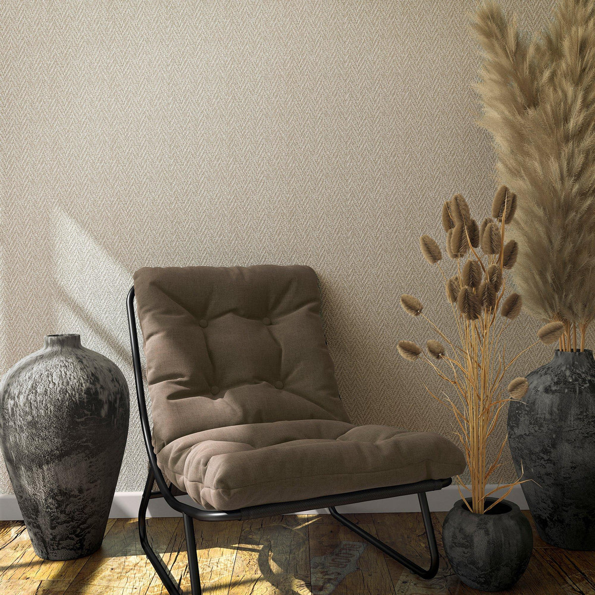 Galerie LT5930515 Loft 2 Chevron Sisal Weave Beige Wallpaper LT5930515 Beige Wallpaper