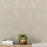Galerie W78179 Metallic FX Modern Metallic Damask Gold Wallpaper W78179 Gold Wallpaper