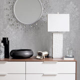 Galerie W78181 Metallic FX Modern Metallic Damask Silver Grey Wallpaper W78181 Silver Grey Wallpaper