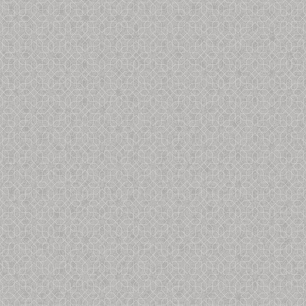 Galerie W78186 Metallic Star Geometric Silver Grey Wallpaper
