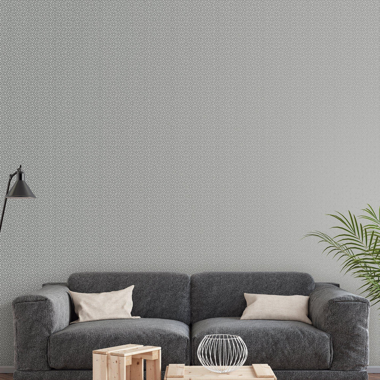 Galerie W78186 Metallic FX Metallic Star Geometric Silver Grey Wallpaper W78186 Silver Grey Wallpaper