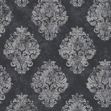Galerie W78227 Metallic Damask Silver Grey Wallpaper