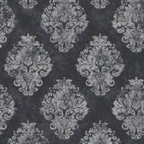 Galerie W78227 Metallic FX Metallic Damask Silver Grey Wallpaper W78227 Silver Grey Wallpaper