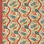 Brunschwig & Fils NISIOTIKO LINEN PRINT POMEGRANATE/OXFORD BLUE Fabric