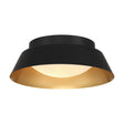 Crystorama Donoven 2 Light Matte Black + Gold Flush Mount
