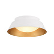 Crystorama Donoven 2 Light White + Gold Flush Mount