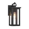 Crystorama Boadie 1 Light Matte Black Outdoor Sconce