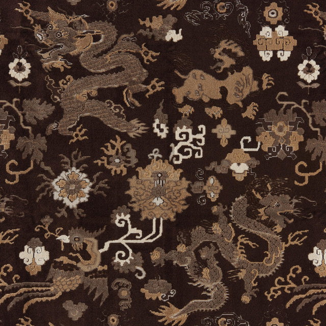 Brunschwig & Fils LE DRAGON VELVET UMBER Upholstery Fabric