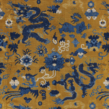 Brunschwig & Fils LE DRAGON VELVET GOLD Upholstery Fabric