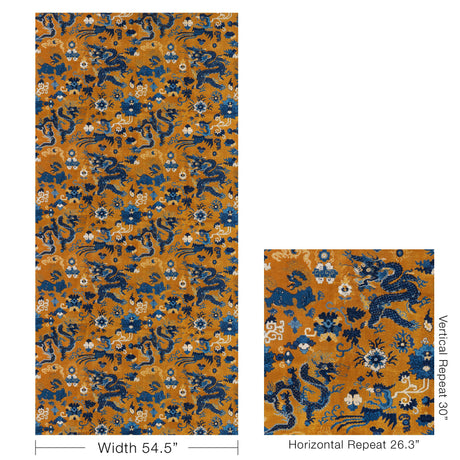 Brunschwig & Fils LE DRAGON VELVET GOLD Upholstery Fabric