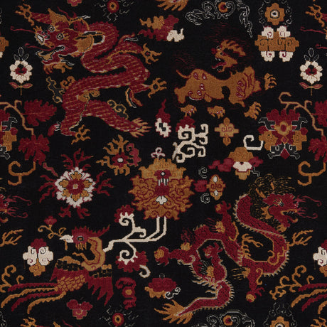 Brunschwig & Fils LE DRAGON VELVET NOIR Upholstery Fabric