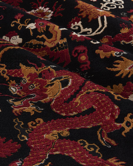 Brunschwig & Fils LE DRAGON VELVET NOIR Upholstery Fabric