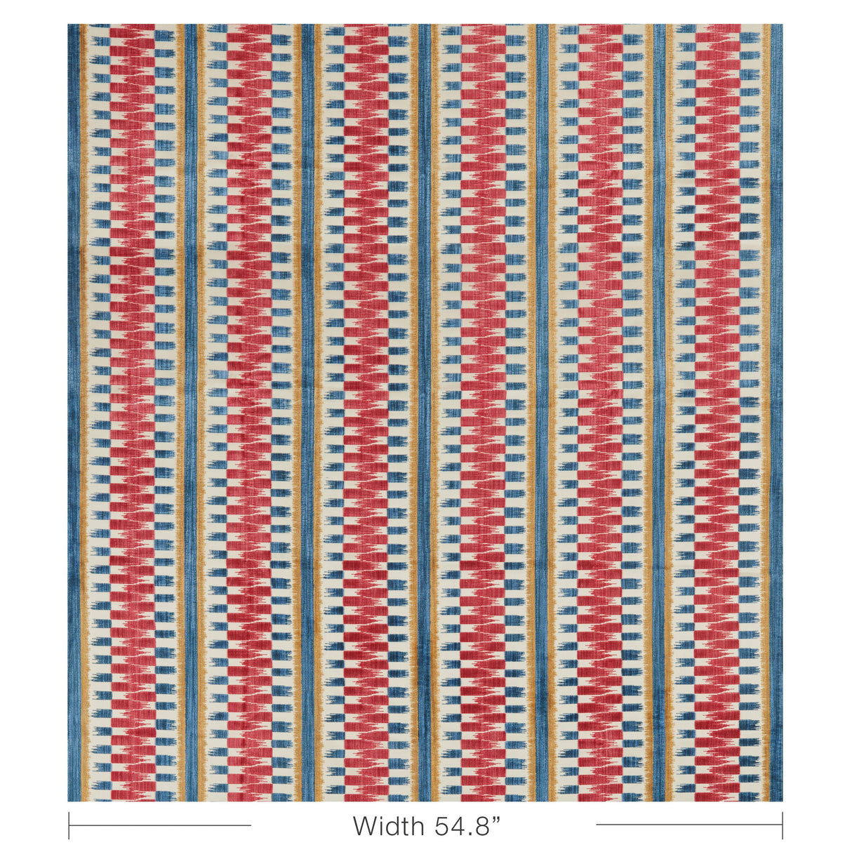 Brunschwig & Fils FLAMME VELVET RED/BLUE Upholstery Fabric