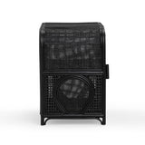 TOV Tina Black Rattan Nightstand