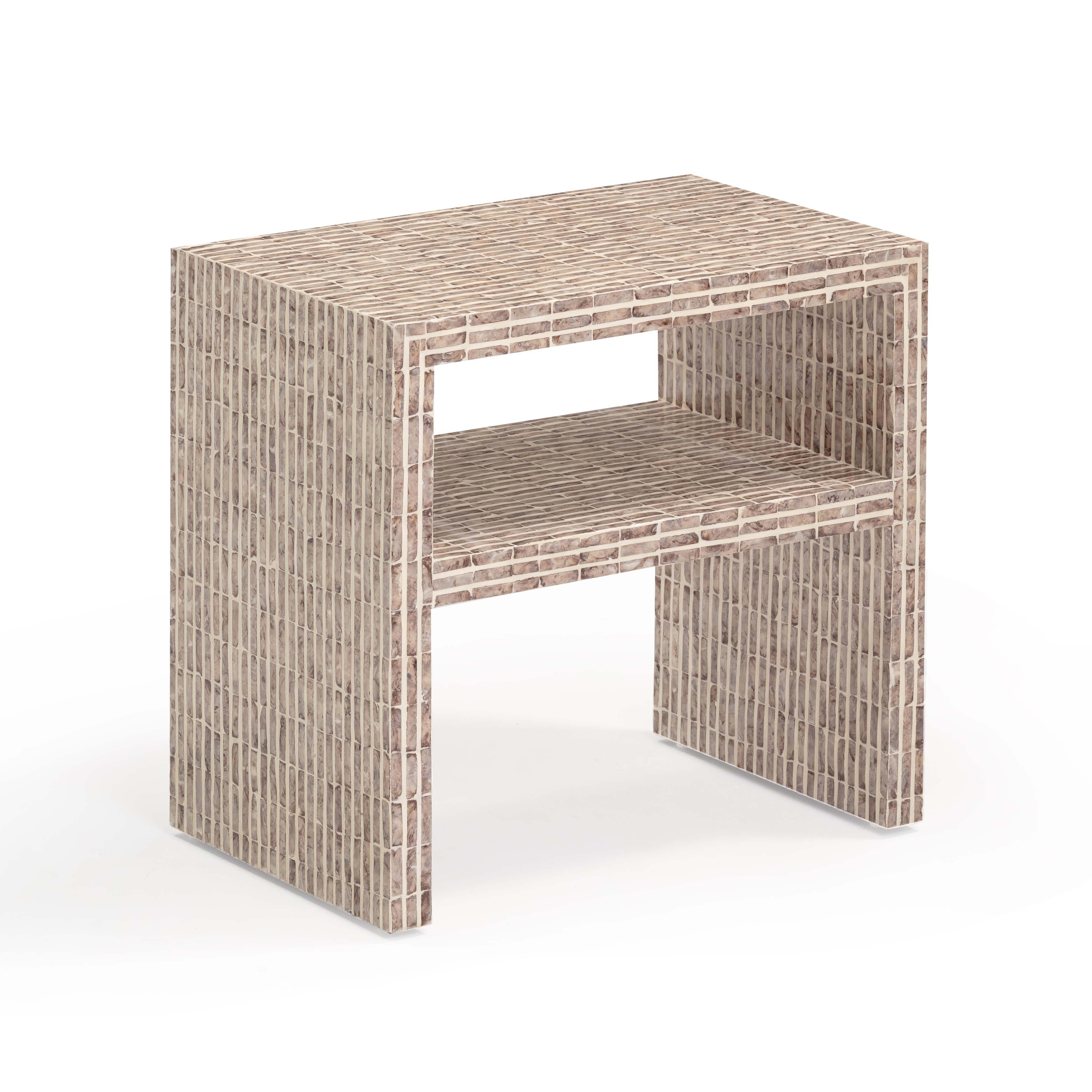 ◆タチカワ◆バーチカル◆W309×H193◆O-2512BL3◆ Tov Derry Lavender Capiz Shell Nightstand – DecoratorsBest