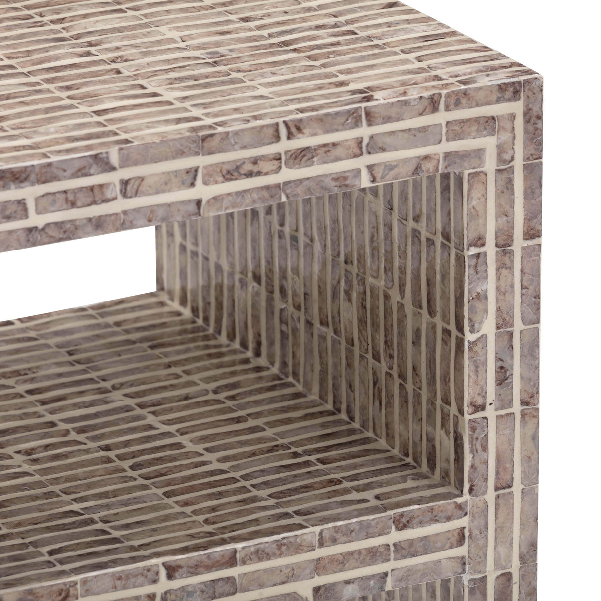 TOV Derry Lavender Capiz Shell Nightstand