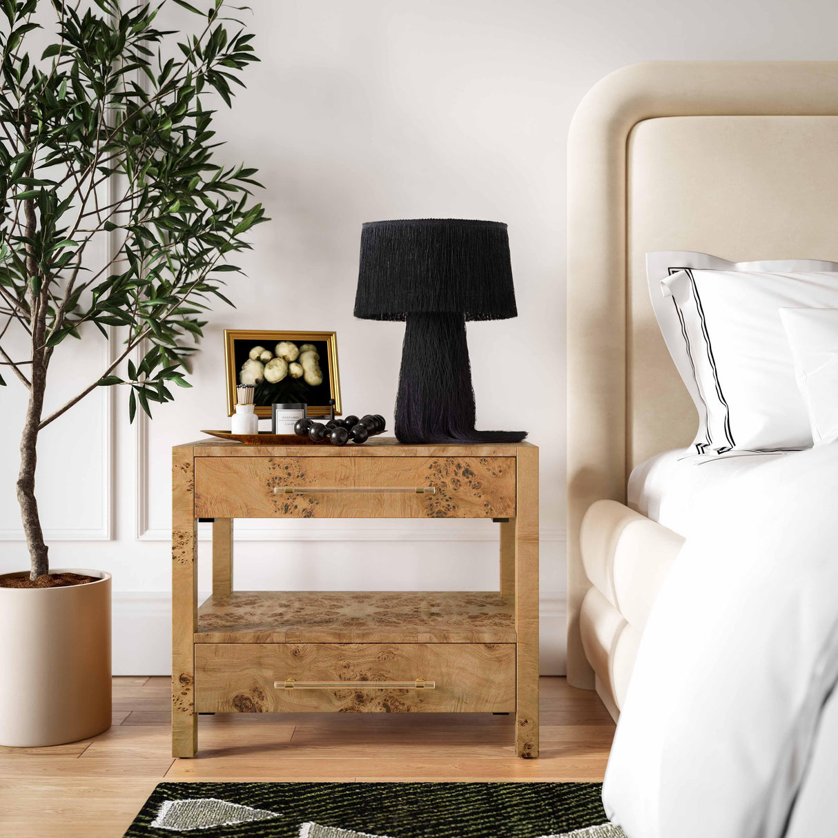 TOV Brandyss Honey Burl Nightstand