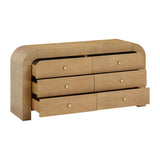 TOV Hump 6 Drawer Natural Dresser
