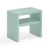 TOV Derry Blue Capiz Shell Nightstand