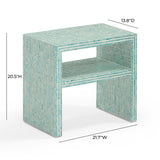 TOV Derry Blue Capiz Shell Nightstand