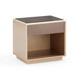 TOV Martha Taupe Mirrored Nightstand