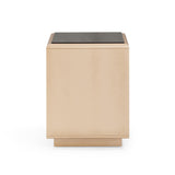 TOV Martha Taupe Mirrored Nightstand