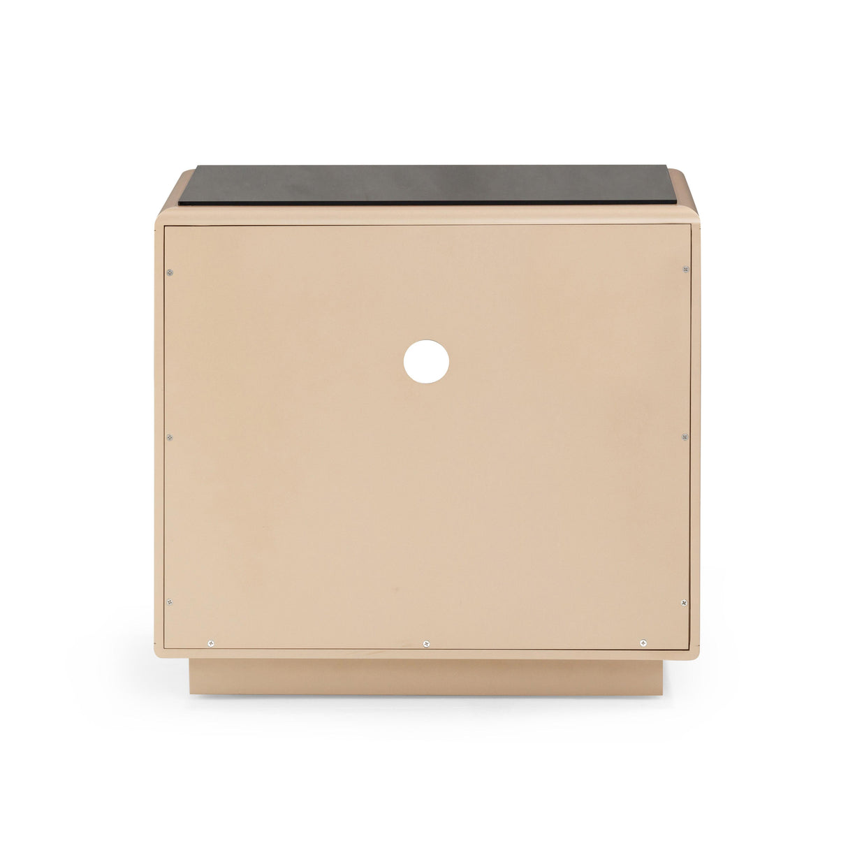 TOV Martha Taupe Mirrored Nightstand