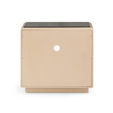 TOV Martha Taupe Mirrored Nightstand