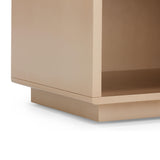 TOV Martha Taupe Mirrored Nightstand