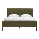 TOV Hella Forest Green Velvet King Bed