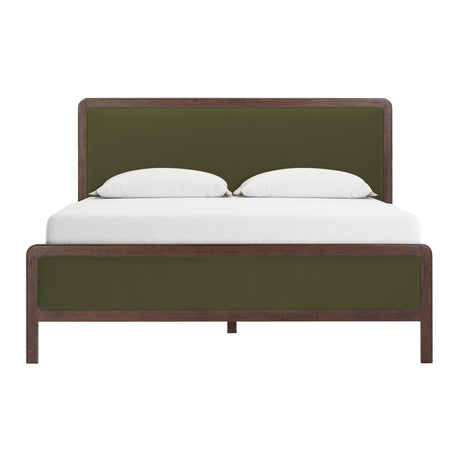 TOV Hella Forest Green Velvet King Bed
