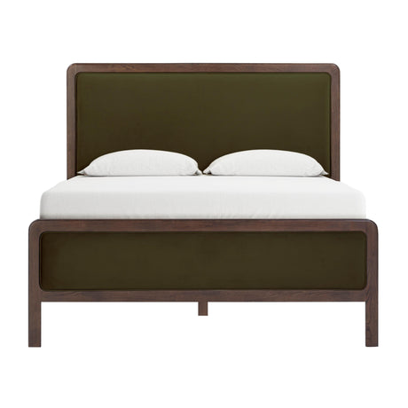 TOV Hella Forest Green Velvet Queen Bed