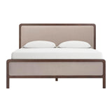 TOV Hella Taupe Velvet King Bed