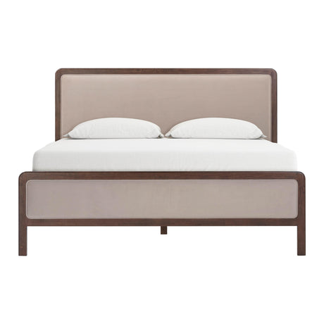 TOV Hella Taupe Velvet King Bed