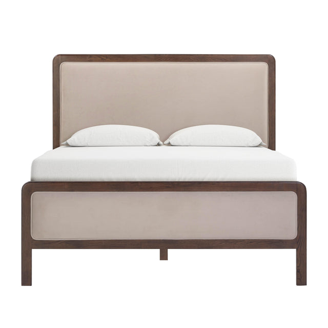 TOV Hella Taupe Velvet Queen Bed