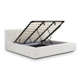 TOV Meena Cream Upcycled Linen Storage King Bed