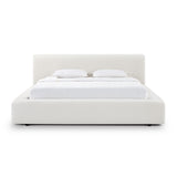 TOV Meena Cream Upcycled Linen Storage King Bed