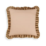 TOV Alessia Taupe Striped Ruffle 20 inch Square Accent Pillow - COVER Cover