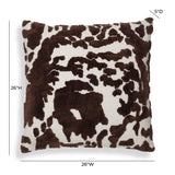 TOV Coast Chocolate Brown Tufted 26" Square Pillow