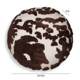 TOV Coast Chocolate Brown Tufted 20" Round Pillow