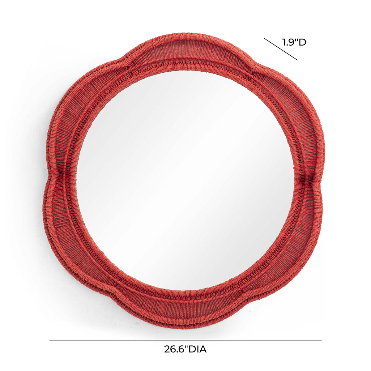 TOV Zeva Red Wall Mirror
