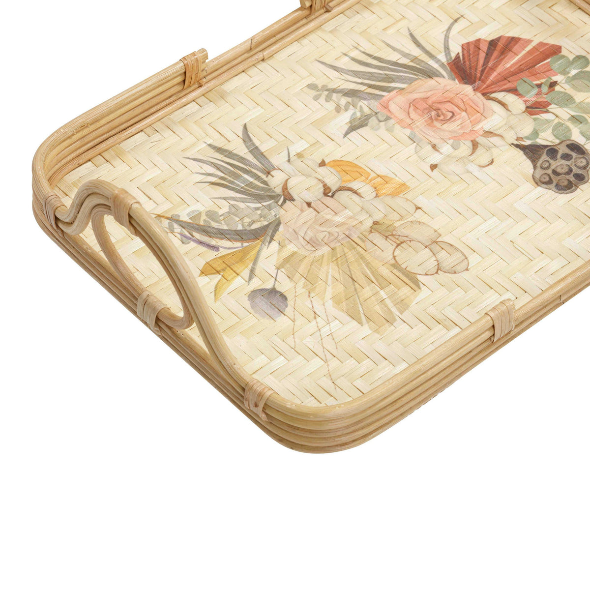 TOV Corey Floral Bamboo Tray