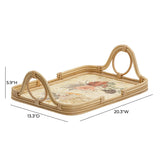 TOV Corey Floral Bamboo Tray