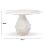 TOV Esme Faux Marble Indoor/Outdoor 48" Round Dining Table