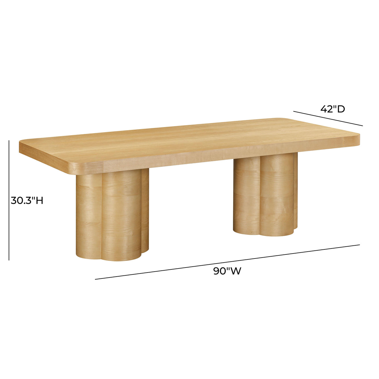TOV Bambi Natural Ash Dining Table