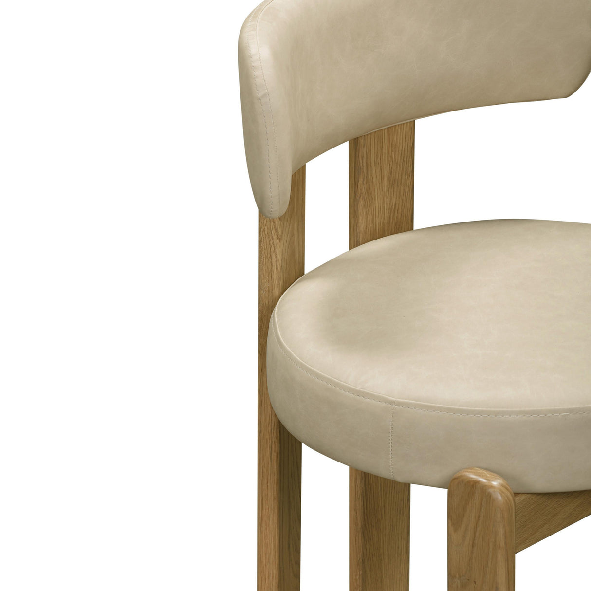 TOV Odessa Cream Vegan Leather Dining Chair